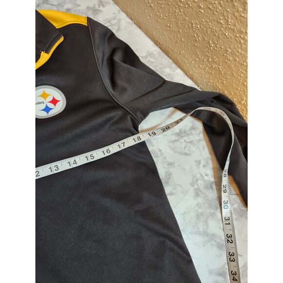 NFL Team Apparel Men's Black Yellow Long Sleeve Pittsburgh Steelers Jacket Small - Picture 5 of 6